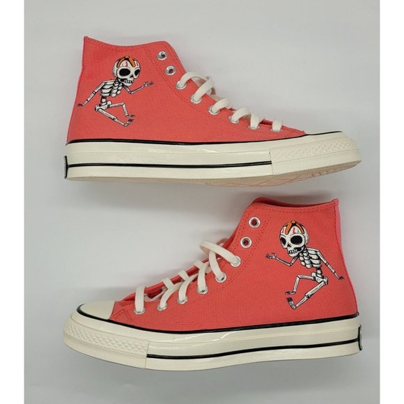 Converse Chuck Taylor 70 Hi \'Dia De Los Muertos\' Retro Pink Sneakers 173113C main image 5